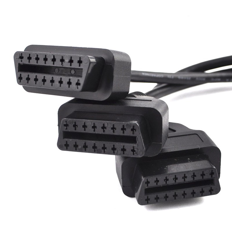 OLLGEN OBD2 Splitter Cable,OBD-II Extension Cable,1 Male to 3 Female