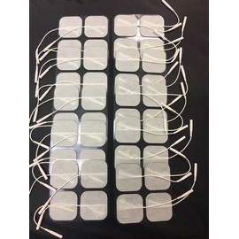 40 Replacement Pads for Massagers Tens Units electrode 2x2Inch White Cloth-Bulk