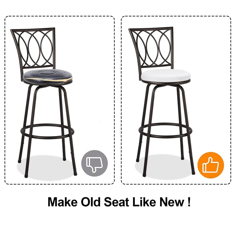 Deisy Dee 4PCS Round Bar Stool Seat Covers Stretch Round