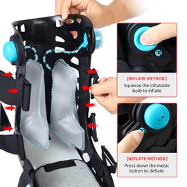Inflatable Walker Boot, Air Cam Walker Fracture Boot, Short Walker Brace Walking Boot Orthopaedic Boot for Sprained Ankle, Foot Pain Recovery, Stress Fracture, Broken Foot, Achilles Tendonitis (Medium)