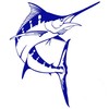 Blue Marlin Decal, Marlin Sticker, World Record Billfish Bumper Sticker