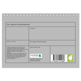 The Vegan Kitchen Calendar (Desk Calendar 2025 DIN A5 Landscape), CALVENDO Monthly Calendar