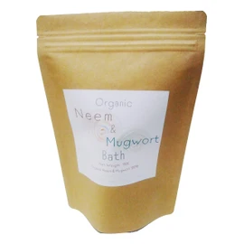 Organic Mugwort & Neem Bath 5 pcs/Mugwort and Miracle Nemu Bath, 5 Pack, Ayurvedic Pregnancy, Warm, Herbal Bath, Bath Salt, Medicinal Water, Wormwood Bath, Steamed Wormwood