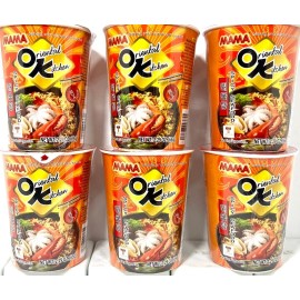 Mama Oriental Kitchen Spicy SeaFood Instant Noodles 2.29 oz x 6 Cups ~ 9/2025