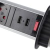 Retractable 3-Way Pop Up Table Socket Outlet - For EU
