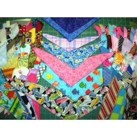 hand made with a ROLLED EDGE 150 Dog Grooming BANDANAS   50M  50L 50XL Pet Scarf everyday TieOn Bandanna
