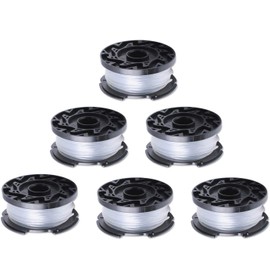 Poweka A6481 trimmer Spool Compatible with Black Decker Reflex Strimmer Spool Line Replace A6485 ST5530-GB GLC3630L20-GB STC1820PC-GB BESTA530-GB BESTA525-GB - Pack of 6