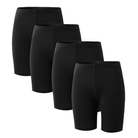 Coralup Girls Shorts Bike Shorts Summer Solid Color Pack of 4