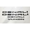 4Pc Set Denali Yukon Emblems Fender Door Rear Tailgate Letters