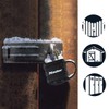 Master Lock, Black, 7804EURT Pack of 2 Laminated Padlocks with
