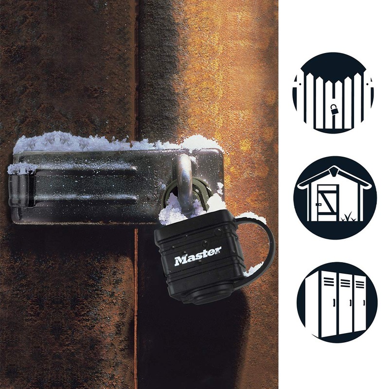 Master Lock, Black, 7804EURT Pack of 2 Laminated Padlocks with