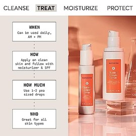 Naturium Suero facial complejo de vitamina C, tratamiento facial antienvejecimiento con ácido hialurónico y vitamina E, 2 onzas