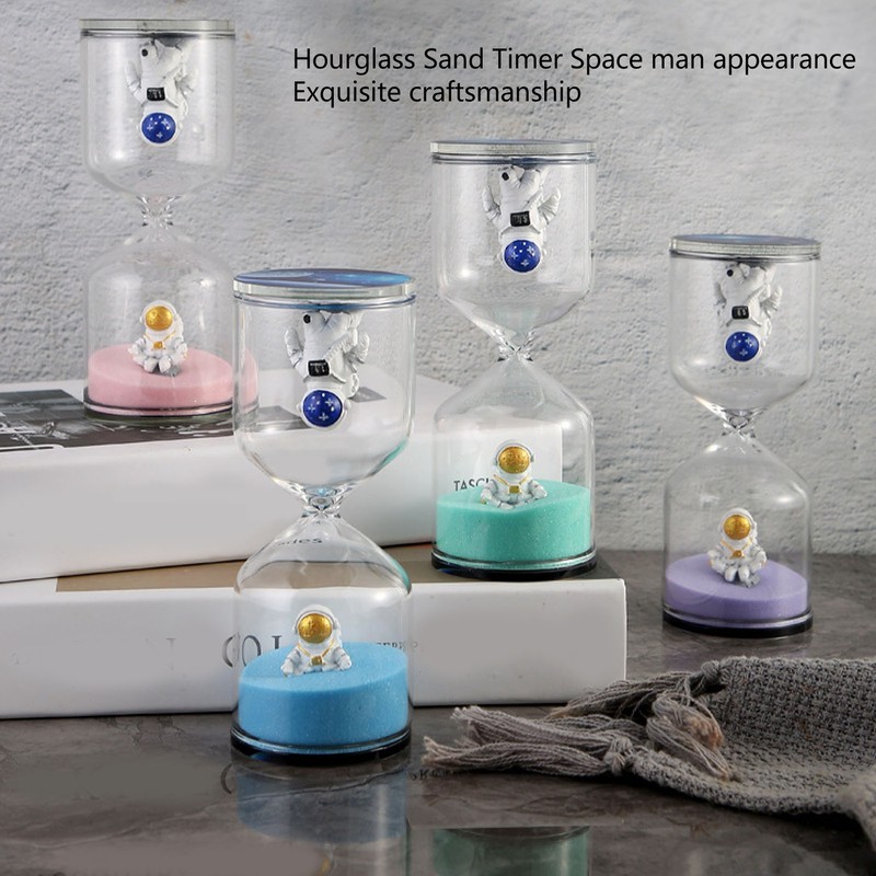 Decorative Sand Timer Clock Space Man Educational Hourglass for Office