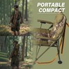 TIMBERHIDE Camo Camping Chair with Hunting Rest,450 LBS Support Hunting