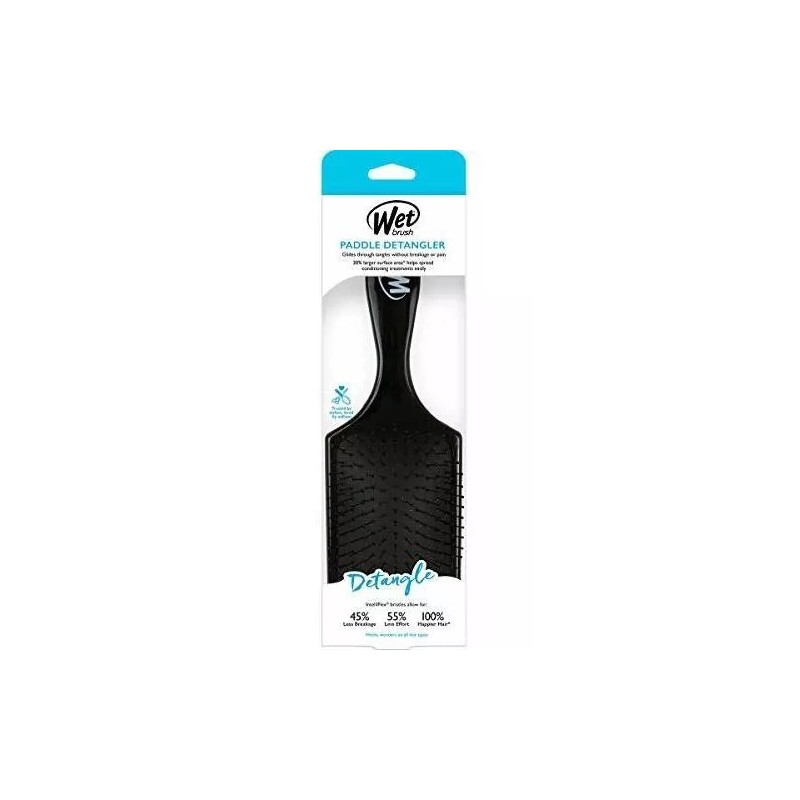 Wet Brush Cepillo Desenredante De Paleta Wet Brush, Negro, 1