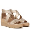 Naturalizer SOUL Women's Goodtimes Wedge Sandal Gold 8 W