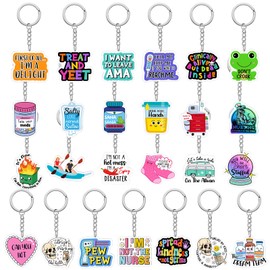 Sureio 25 Pcs Funny Nurse Acrylic Keychains Bulk Nurses Week Appreciation Graduation Retirement Thank You Gift Funny Keychain for Women Supplies Medical Assistant Doctor Work Accessories