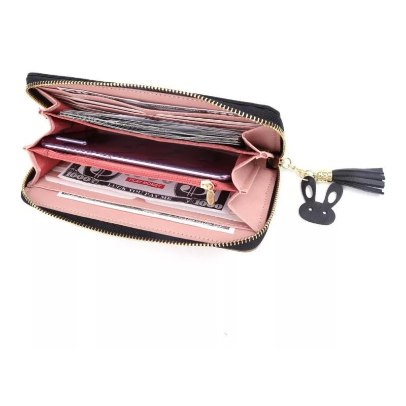 REYES Cartera Reyes De Cuero Sintetico 15 Ranuras Con Muñequera