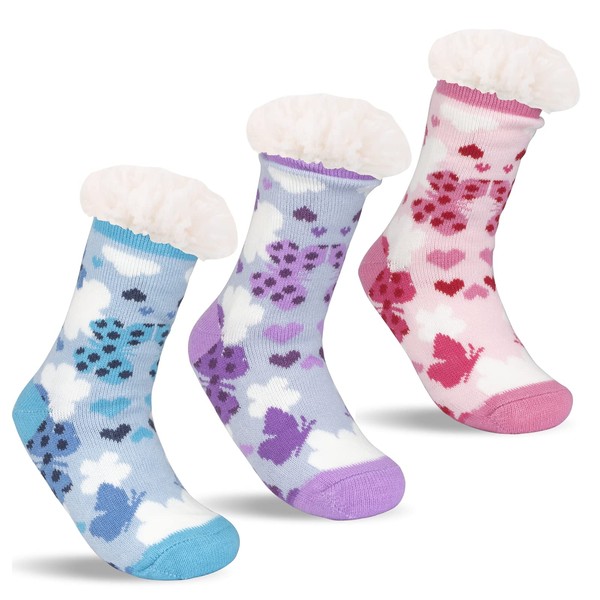 Fuzzy Slipper Socks for Women Winter Fluffy Warm Cozy Cabin