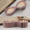 Japleed Love Candle Holder Silicone Molds, Couple Container Resin Concrete