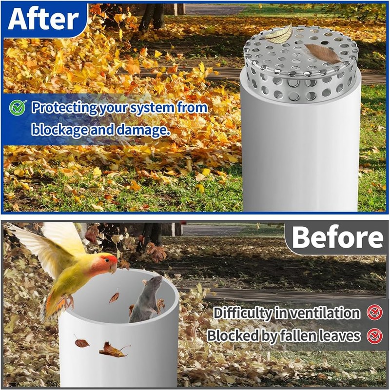 Gutter Leaf Protection Stainless Steel, Pack of 2 Rain Gutters