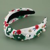 Gmmidea Floral Knotted Headbands for Women Girls Spring Summer Pearl
