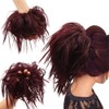 Tousled Updo Messy Bun Hair Piece Scrunchies Synthetic Wavy Extension