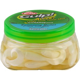 Gulp! Alive! Saltwater Swimming Mullet Pearl White 6in