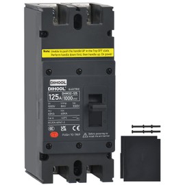 DIHOOL 125 Amp DC Circuit Breaker 125A Disconnect Switch Dual Pole 1000V