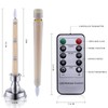 MIXALY 9PACK 8" LED 3D Wick Taper Candles with Remote