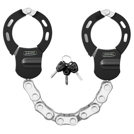 JAGASOL Electric Scooter Lock, Heavy Duty Anti Theft Chain Lock with Key, Accessories for Bike, E-Bike, Bicycle, Motorcycle, Scooter, Made of Zinc Alloy, Anti-Shear, Anti-Rust, 21.9 x 4.6 Inch, Black
