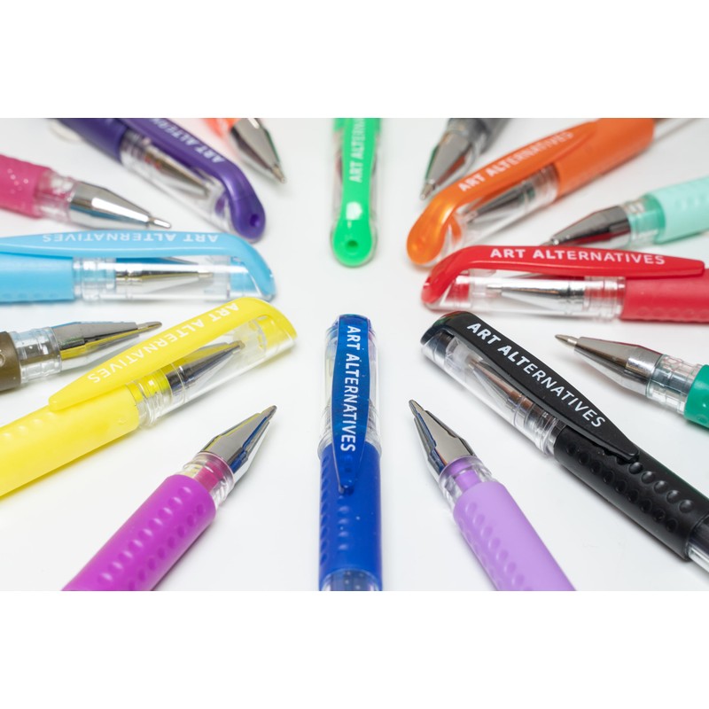Art Alternatives Gel Pen, Metallic Red - Ballpoint - Non-Smear