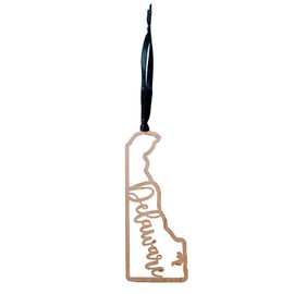 Delaware Christmas Ornament State Ornament Rustic Ornament Wood Ornament Country Christmas