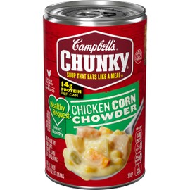 Campbell's Chunky Soup, Healthy Request Chicken Corn Chowder Soup, 18.8 Oz Can