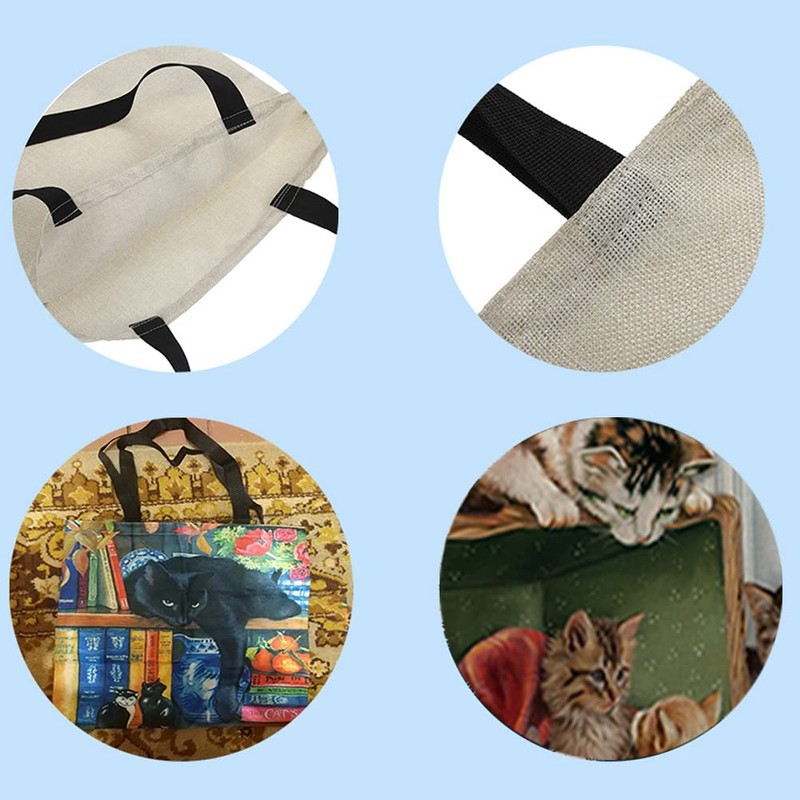 crazy bean Pack of 2 Printed Fabric Bags, Reusable Shopping