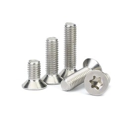 BOZONLI Countersunk Screws Torx M2.5 - TX Countersunk Machine Screws Stainless Steel M2.5 x 10 mm, Pack of 100