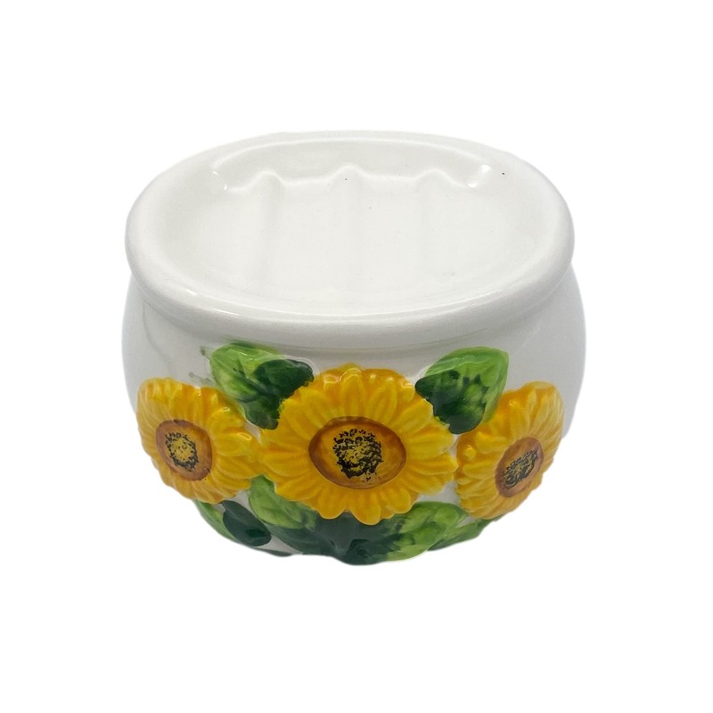 ACK Sponge/Soap Holder (Sunflower), Ceramic Hand Painted Sponge Holder for