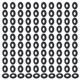 PATIKIL M5 Nylon Flat Washers, 120 Pcs 5mm ID 12mm OD 1mm Thick Plastic Sealing Flat Round Washer Spacer Gaskets Replacement for Plumbing Faucet Hose Fastener Bolt, Black