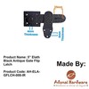 Adonai Hardware 5" Elath Black Antique Gate Flip Latch