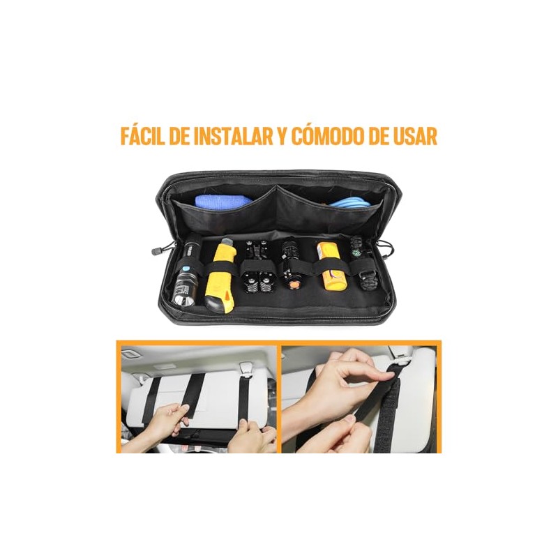 Organizador para Parasol de Auto (2 Piezas), Gran Capacidad con