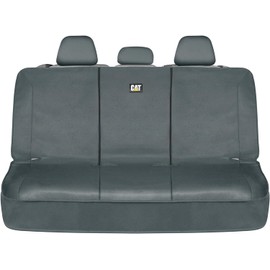 Yupbizauto Caterpillar Universal Rear Bench Seat Cover Grey Bundle - Water-Resistant, Heavy-Duty Car, Truck, SUV Protector - Durable, Easy Install, Perfect for Pets, Work, Travel - Fits Most Vehicles