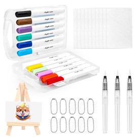 Yooyan Magic Texture Painting Set, Magic Puffy Paint, 3D Drawing Canvas Sponge with 12 Colours Pens, Bubble Texture Empty Drawing Paper, Foam Texture Painting Paper for Children DIY (Rectangle)