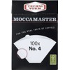 Moccamaster No.4 Paper Filters (100 Filters) - White