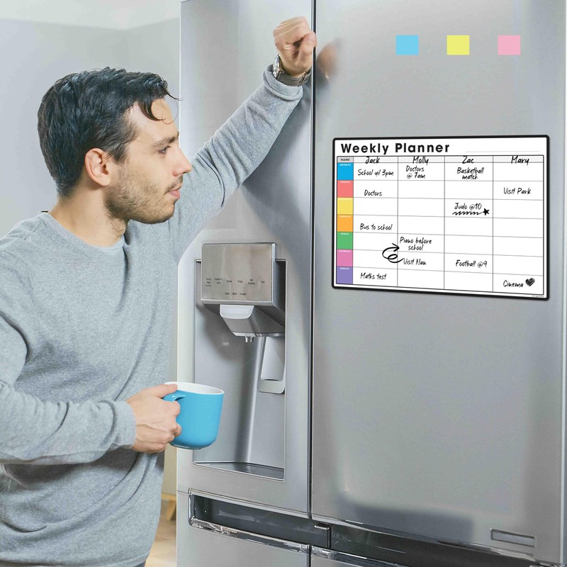 TMS Magnetic Weekly Planner for Fridge | Made in The