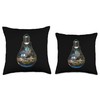 Light Bulb Terrarium For An Environmentalist Throw Pillow