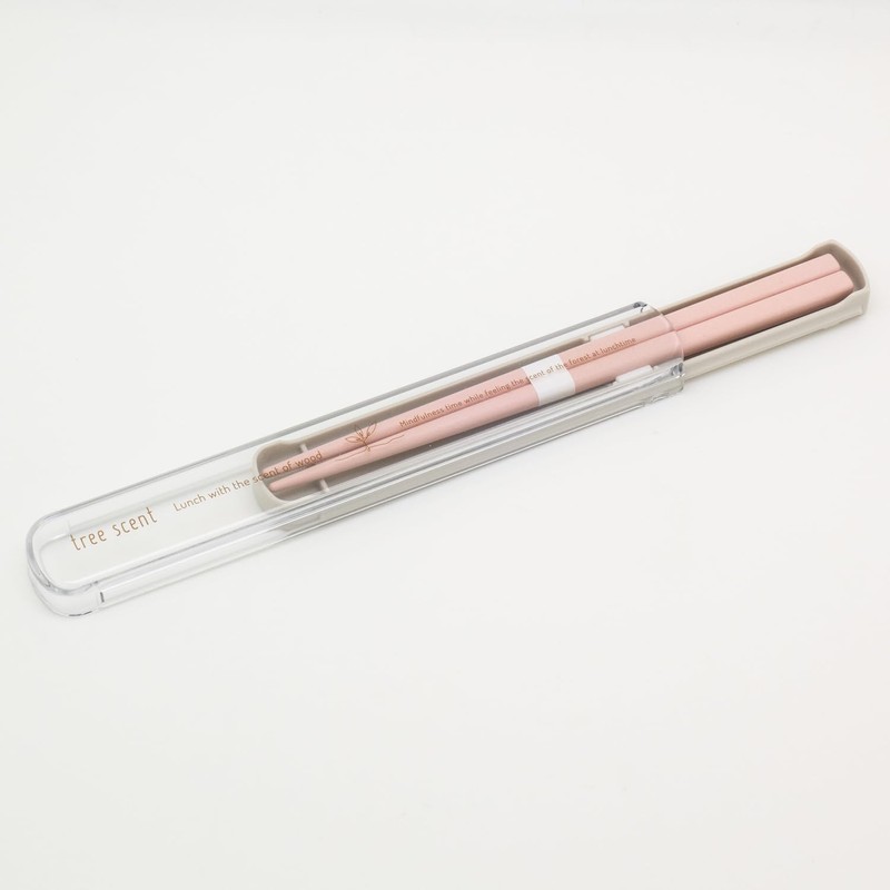 OSK HS-16 Antibacterial Pull Lid Chopsticks Case Set, 7.7 inches