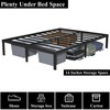 Upcanso 16 Inch Queen Bed Frame No Box Spring Required,