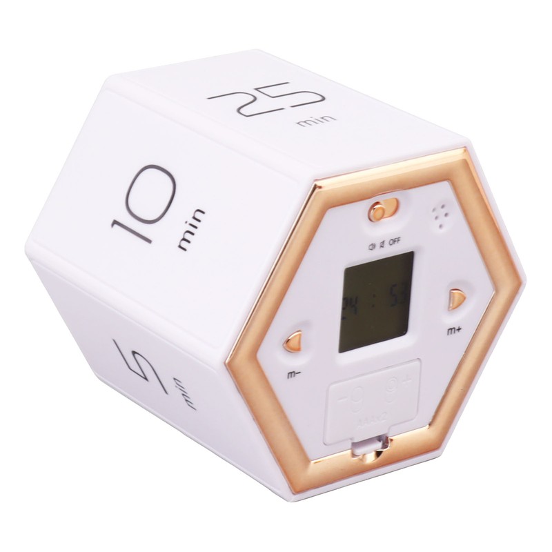Hex Flip Timer with Mute Alarm Function Magnetic Time Management
