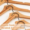 TOPIA HANGER Rubber Wood Hangers, Wooden Clothes Hangers with Rotatable