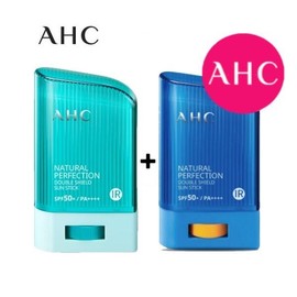 AHC 2025년 최신제조 AHC 내추럴 퍼펙션 더블쉴드 선스틱 14g/22g 2개 [17g(흰색)+14g(초록)= 2개] 2025 Latest AHC Natural Perfection Double Shield Sunstick 14g/22g 2 pieces [17g(white)+14g(green) = 2 pieces]